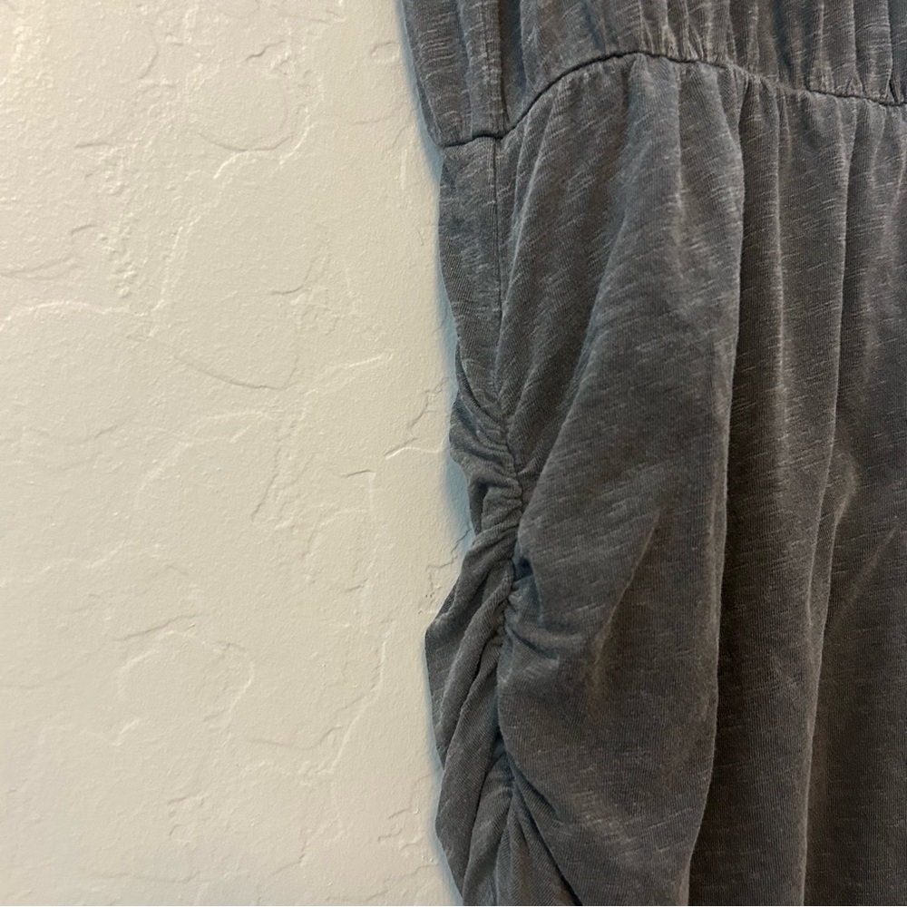Sundry ruched tank u-neck sleeveless racerback dress in pigment gray size xl - Picture 6 of 16